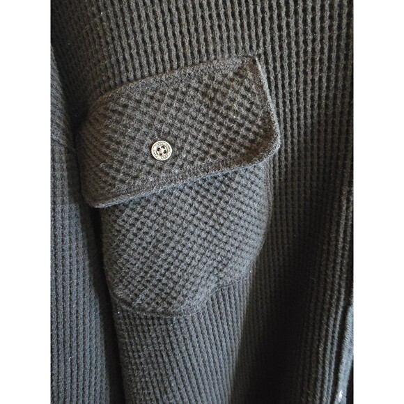 Aerie black waffle button down women's top / Shaket size XXL - Picture 4 of 8